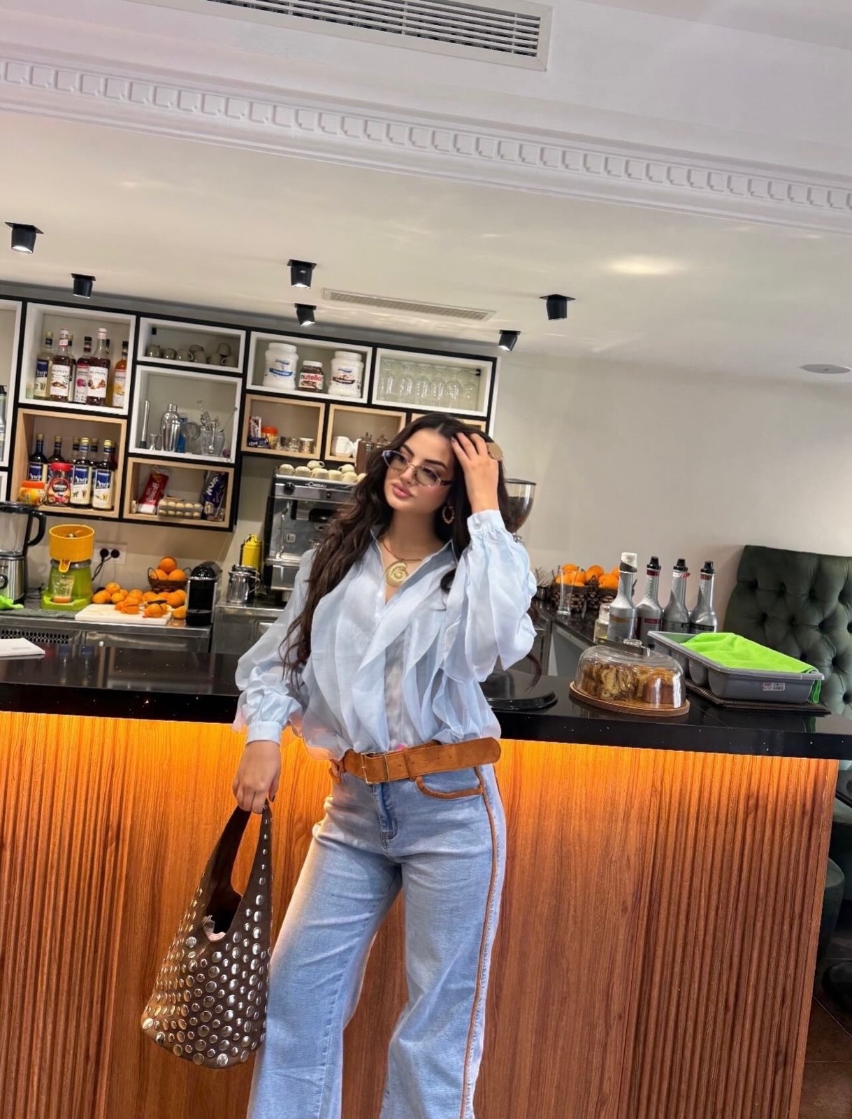 Ensemble NOUR satin & denim